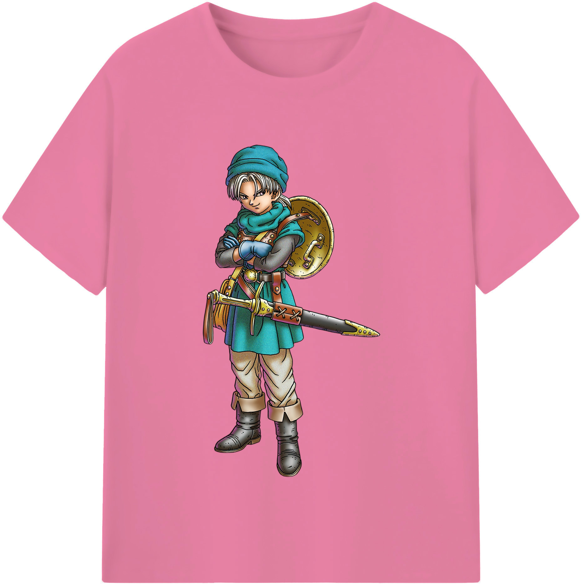 （画像用） ドラゴンクエスト Doragon Kuesuto Dragon Quest 綿100％半袖Tシャツ（フロントプリント）